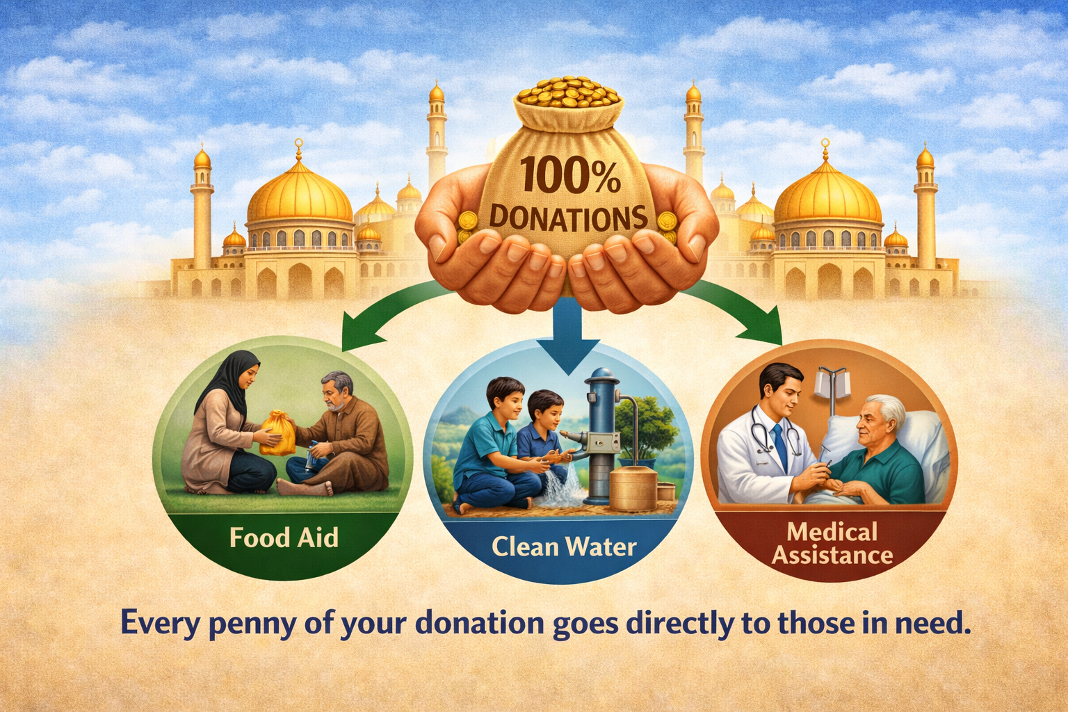 Mazher Foundation — 100% donation policy